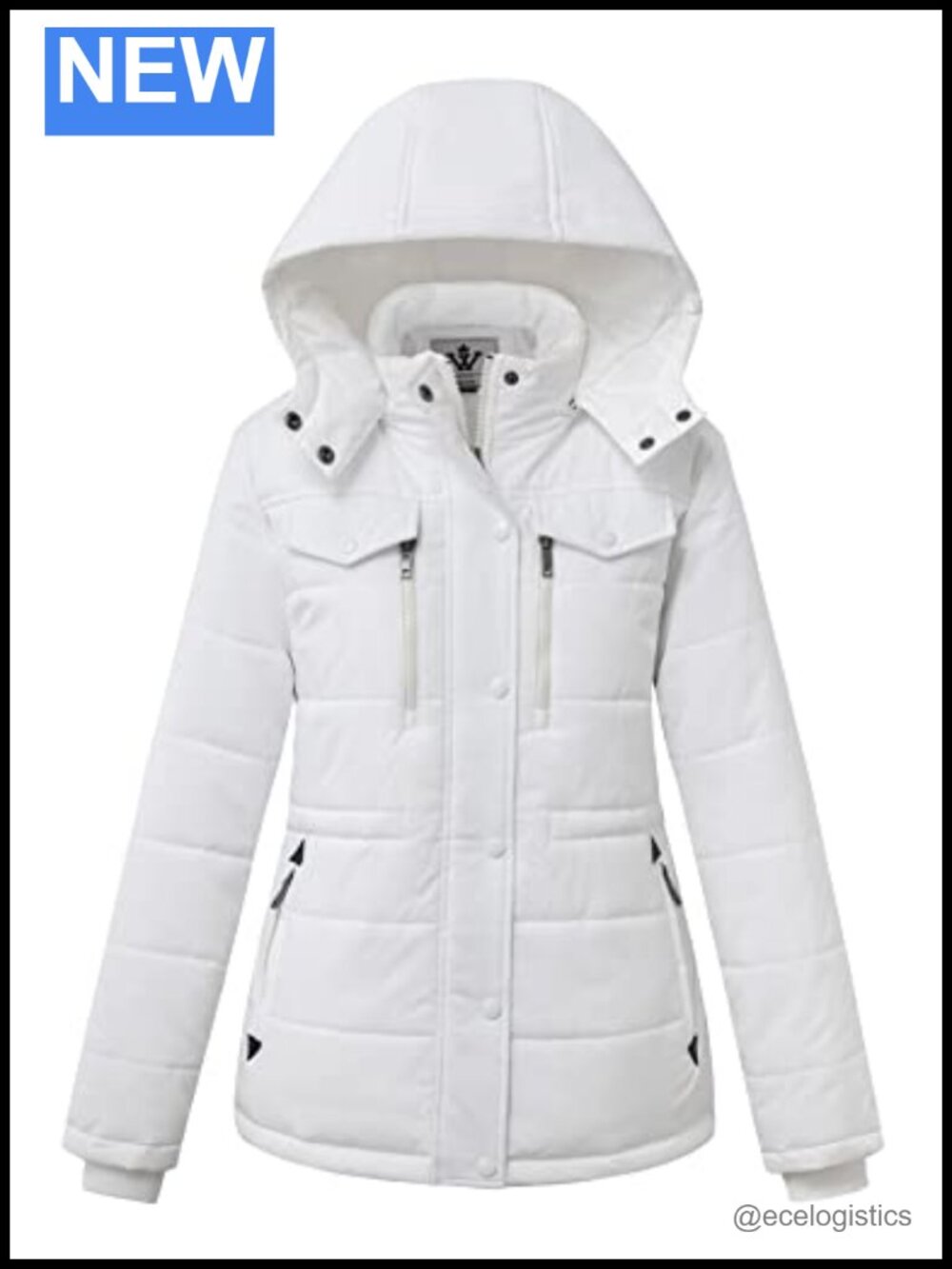 Women's Winter Puffer Coat Waterproof Warm Jacket with Detachable Hood